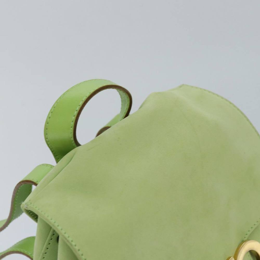 Salvatore Ferragamo Gancini Backpack Leather Green Auth yk14012 - Picture 6 of 16